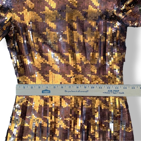 AJ BARI | ✨ VINTAGE ✨ Houndstooth Sequined Cocktail Dress Size 4 - Picture 11 of 14
